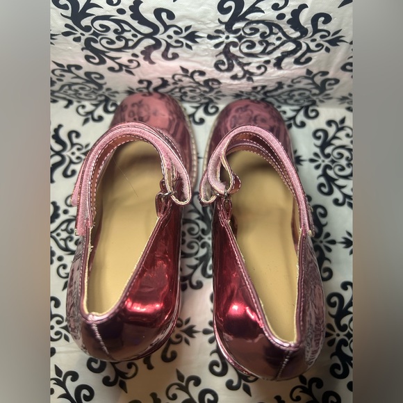NWOT Pink Metallic Platform Heels Mary Jane - Picture 4 of 11